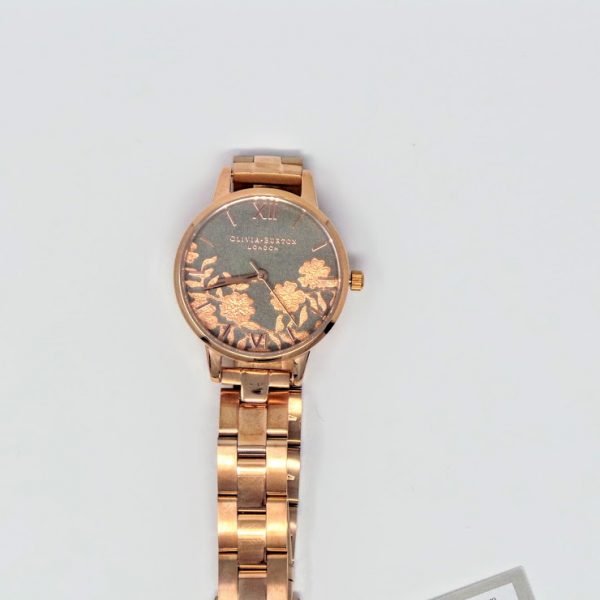 Olivia Burton Lace Rose Gold Plated Ladies Watch OB16MV88