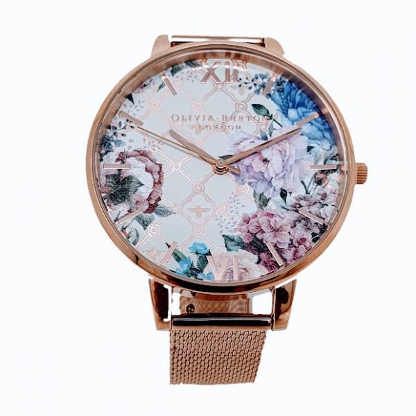 Olivia Burton OB16EG86 Womens Glasshouse Bracelet Strap Watch, Rose Gold