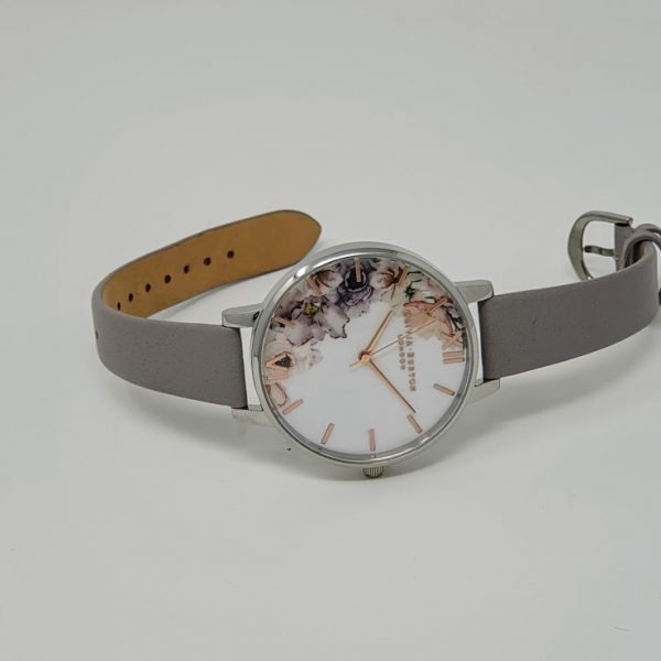 Olivia Burton Watercolour Florals Grey Lilac, Rose Gold, Silver Watch OB16PP32