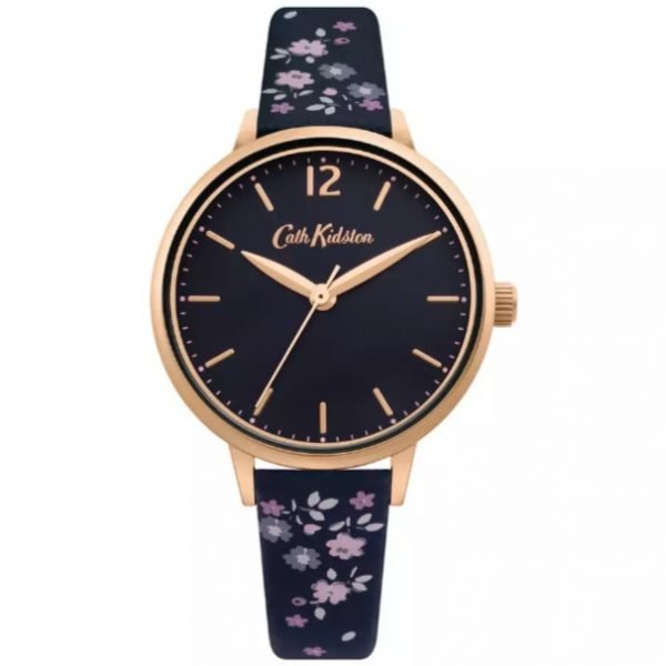 Cath Kidston Navy Floral Analogue Strap Watch SCKL085UG