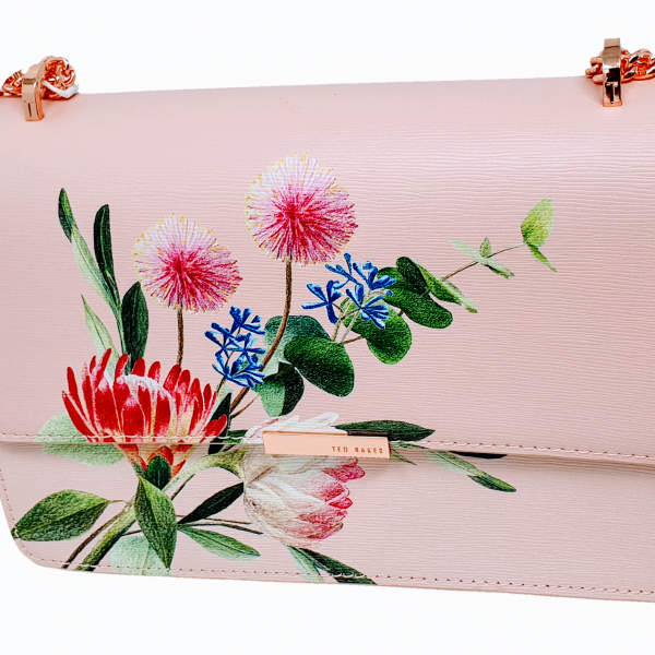 Ted Baker ASTERRI Flourish mini bark leather cross body bag