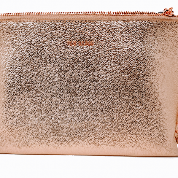 Ted Baker Tesssa Rose Gold Leather Evening Bag