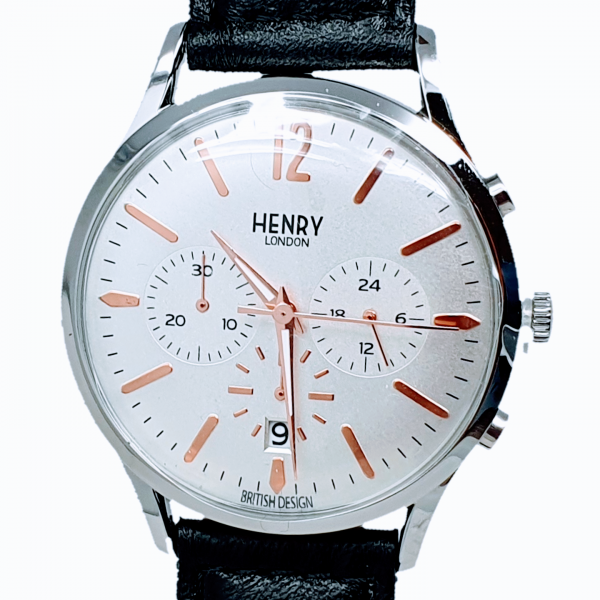 Henry London Black Leather Highgate Unisex  Watch HL41-CS-0011