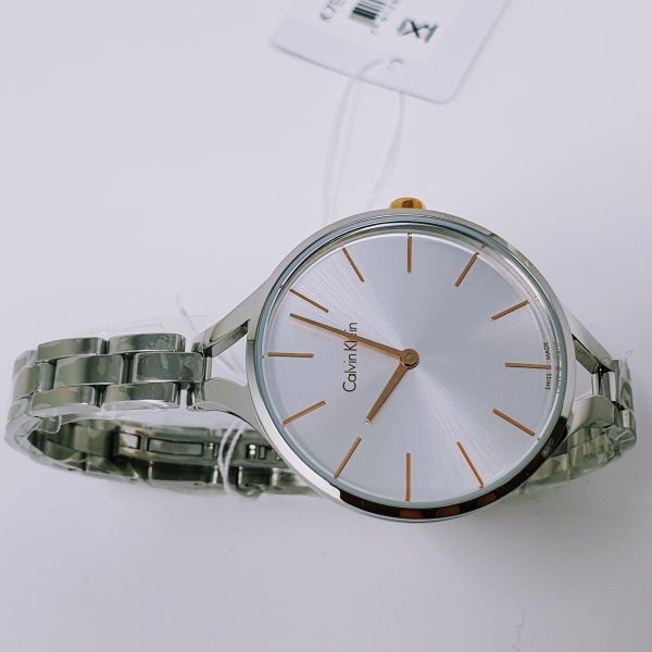 Calvin Klein Womens Watch with Graphic Stainless Steel Bracelet K7E23B46