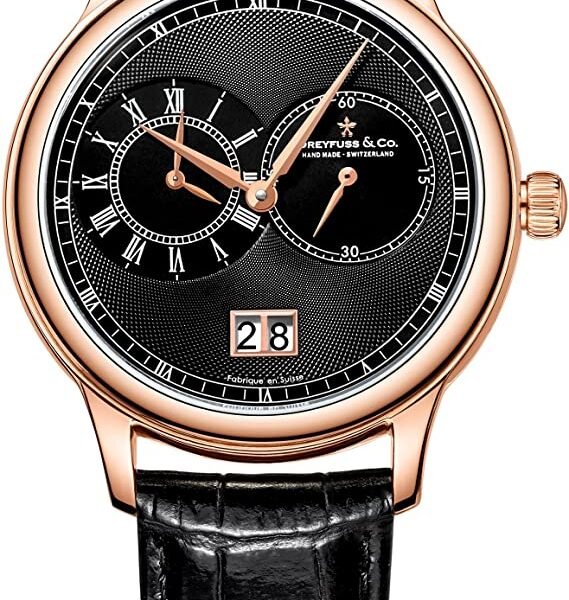 Dreyfuss Mens Rose Gold Watch with Leather Strap DGS00122/04