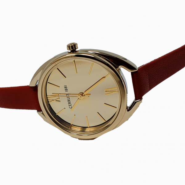 CERRUTI 1881 Brown Leather Elice Analogue Watch crm19307