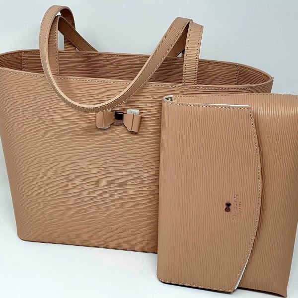 Ted Baker Deannah Bow Detail Shopper Taupe