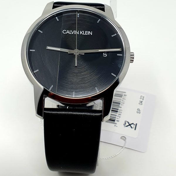 Calvin Klein K2G2G1C1 Mens City Black Leather Black Dial Watch