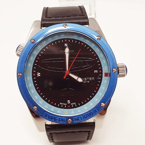 Minster 1949  Fryston Black Leather Strap Watch MN05BKSL10 for men