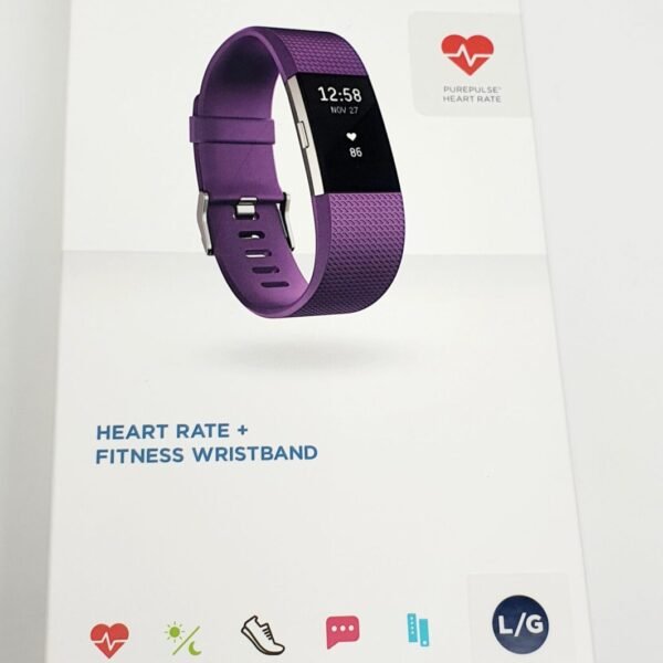Fitbit Charge 2 Heart Rate + and Fitness Wristband Large, Purple
