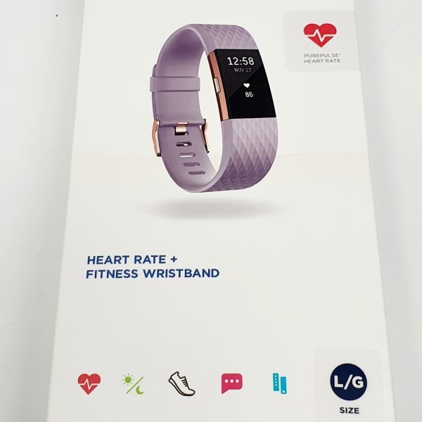 Fitbit Charge 2 Heart Rate + Fitness Wristband, Special Edition, Rose Gold Series, Large