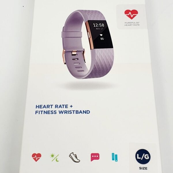 Fitbit Charge 2 Heart Rate + Fitness Wristband, Special Edition, Rose Gold Series, Large