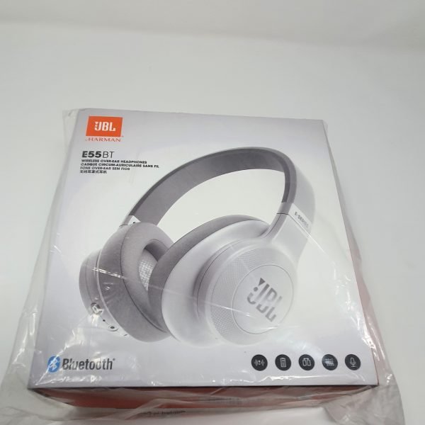 JBL E55BT Signature Sound Wireless Over-Ear Headphones with Mic White