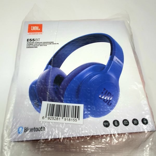 JBL E55BT Signature Sound Wireless Over-Ear Headphones with Mic Blue