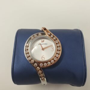 Swarovski Lovely Crystals two-colour white and gold Bangle Watch 5452486