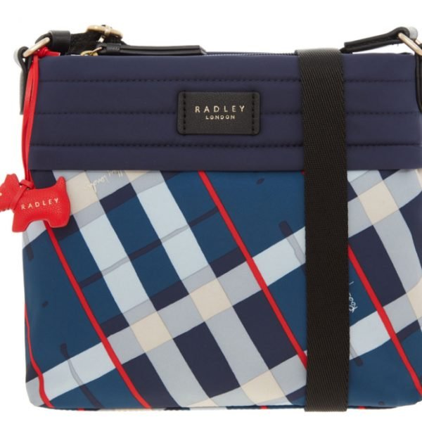 Radley London Penton Mews Check Messenger Crossbody Bag H1585401 Navy