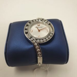 Swarovski Lovely Crystals Bangle Watch White Silver Tone Bracelet 5452492