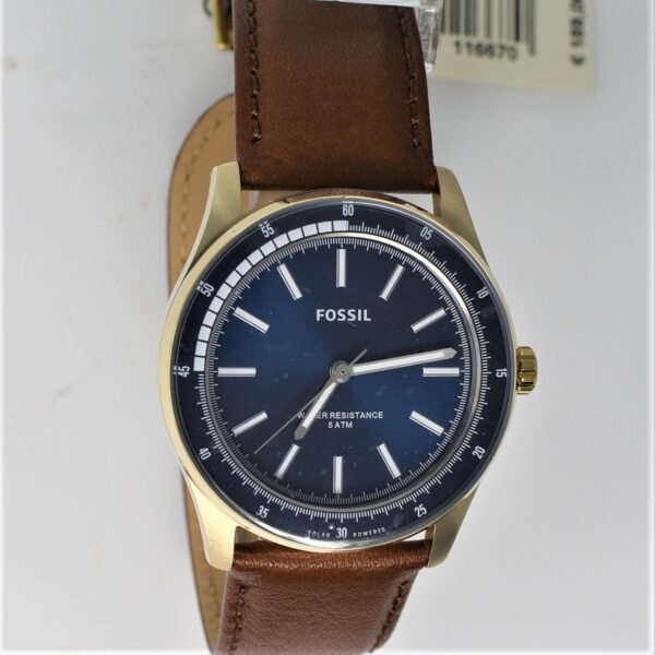 Fossil Sullivan Solar-Powered Brown Leather Watch BQ2665