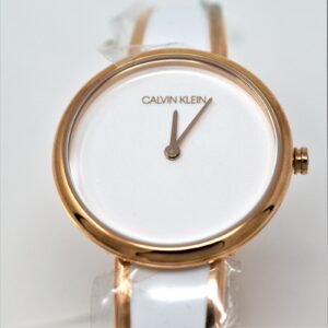 Calvin Klein Seduce White & Rose Gold Bangle Watch K4E2N616