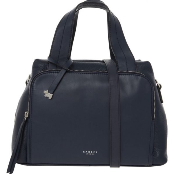 Radley Cecil Square Leather Medium Zip Around Multiway Bag Ink Blue H2009401
