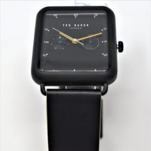 Ted Baker Rectangular Black Leather Band Watch TE50517003 for men