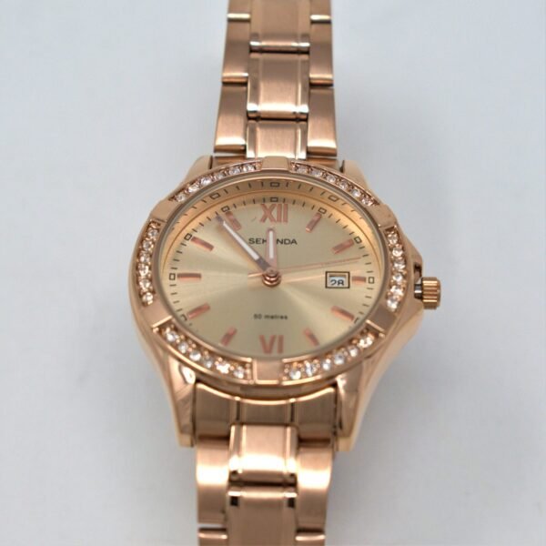 Sekonda Crystal Ladies' Rose Gold Tone Bracelet Watch 40038.27