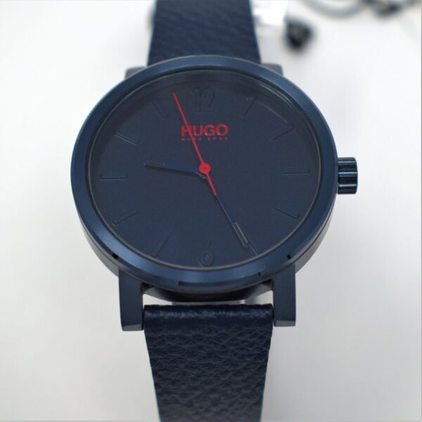 HUGO Men's Blue Leather Rase Watch 1530116