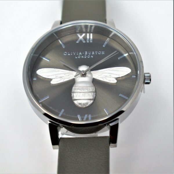 Olivia Burton Shoreditch Bee, Dark Gray & SilverWatch OB16SHB06