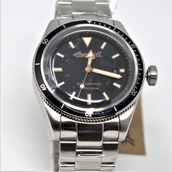 Ingersoll Scovill Black and Silver Stainless Steel Automatic Men's Watch I05005