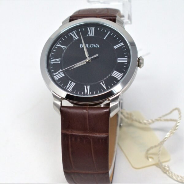 Bulova Men's Watch Brown Leather Strap 96A184