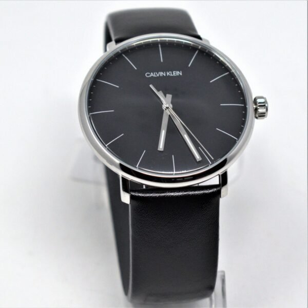 Calvin Klein High Noon Black Leather Strap Watch K8M211C1