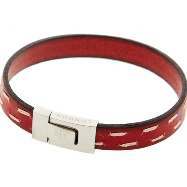 TATEOSSIAN Red Leather Stitched Bracelet BL8790