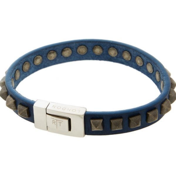 TATEOSSIAN Blue Studded Leather Bracelet BL9435
