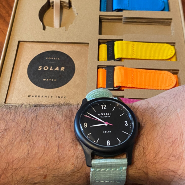 Fossil Curator Limited Edition Solar LE1113 Men's Watch 4 Canvas Straps