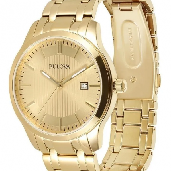 Bulova 97B145 Gold Plated Stainless Steel Bracelet Watch