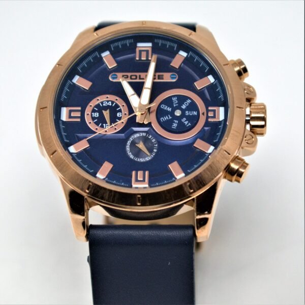 Police Men's Watch with Blue Leather Strap PL.95046AEU/03