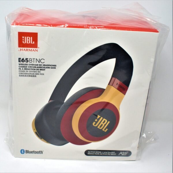 JBL E65BTNC Wireless over-ear noise-cancelling headphones Red Yellow