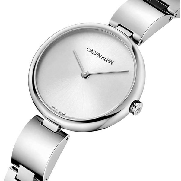 CALVIN KLEIN Wavy Quartz Silver Dial Ladies Watch K9U23146