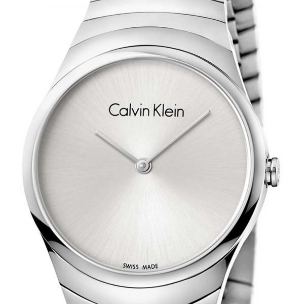 CALVIN KLEIN Whirl Silver Dial Stainless Steel Ladies Watch K8A23146