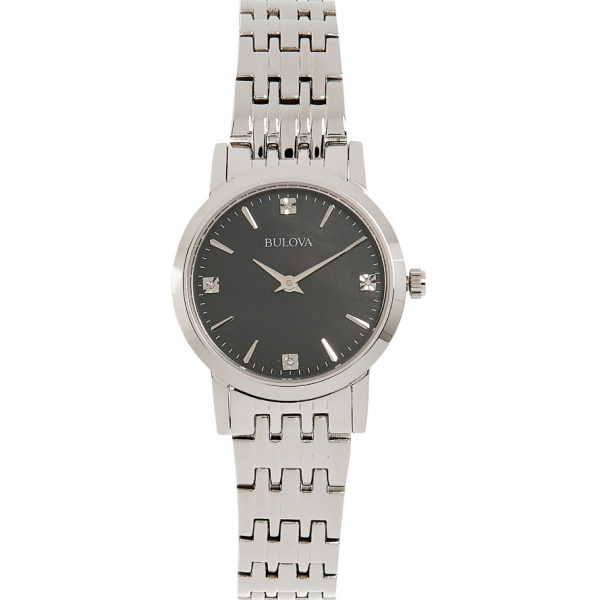 Bulova 96S148 Women's Diamond Silver Stainless Steel Bracelet Wristwatch