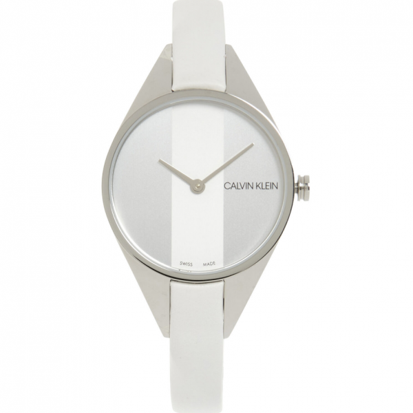 CALVIN KLEIN Rebel Quartz White and Silver Dial Ladies Watch K8P231L6
