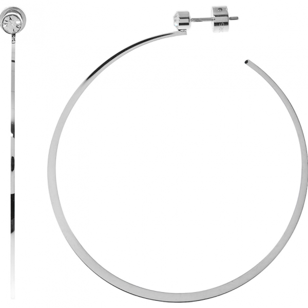 Michael Kors Silver Tone Large Hoop Earrings MKJ6000040