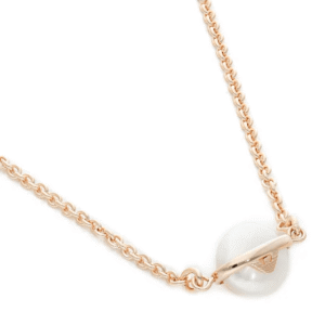 Emporio Armani Necklace EG3532221 Rose Gold-Tone Sterling Silver Pearl Pendant