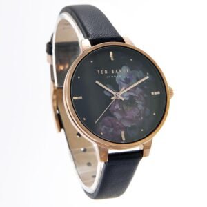 TED BAKER Ladies' Black Leather Strap Watch TE50005021