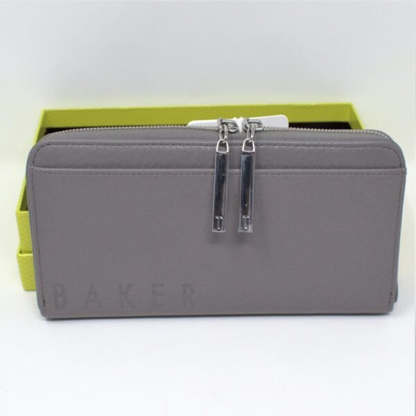 TED BAKER ELIIEY Branded leather matinee purse Wallet dark grey