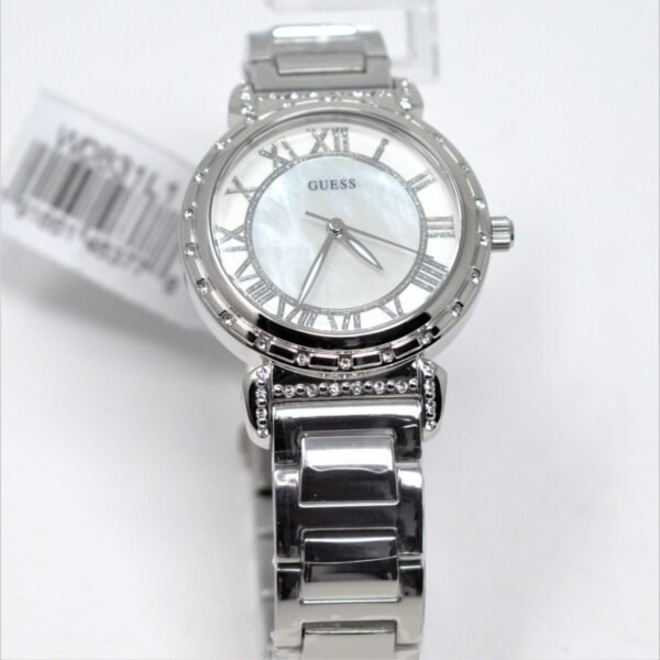 GUESS W0831L1 Guess South Hampton Ladies Silver Stone Bracelet Watch with Date, Crystal