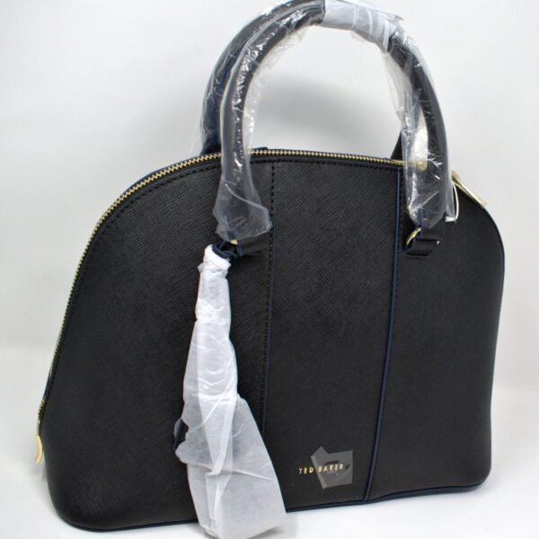 Ted Baker BAYLLEY Crosshatch Leather dome crossbody bag Black]oi0980