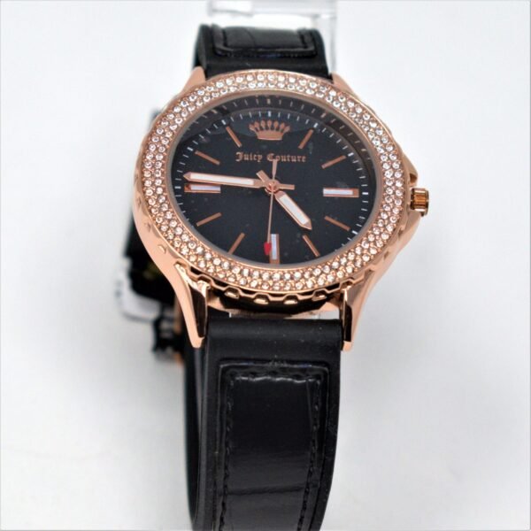 Juicy Couture Black Strap rose gold Women Watch JC/1112RGBK