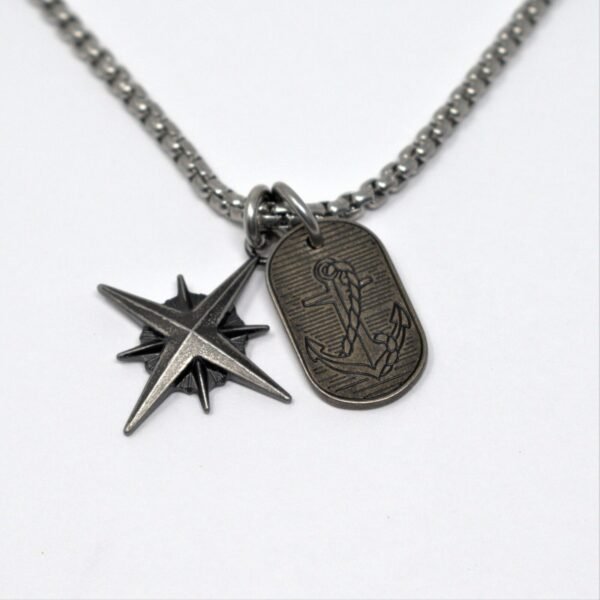 Fossil Men's Meaningful Motifs Stainless Steel Pendant Necklace JF03624998
