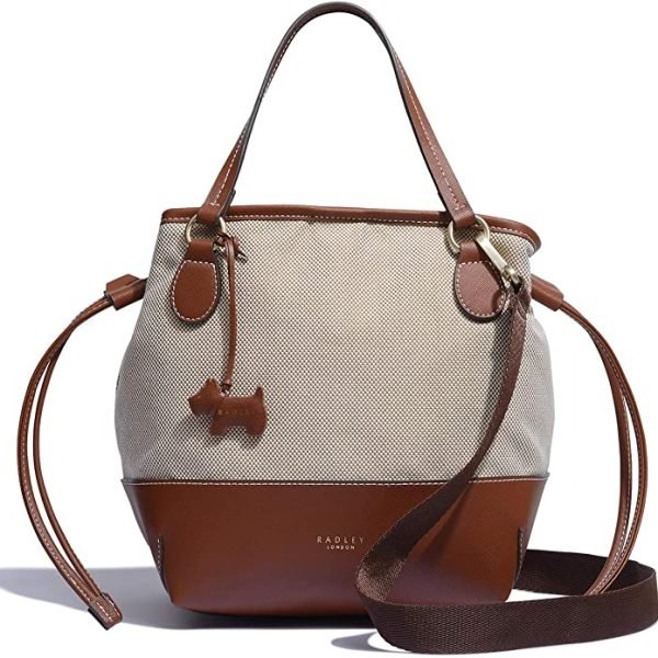 Radley London Dane Park Canas Medium Open Top Tote Bag Natural Tan